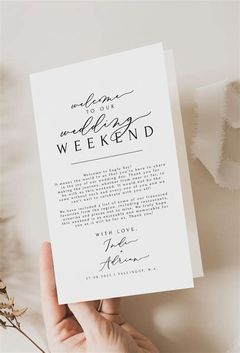 Modern Welcome Letter And Timeline Template Modern Etsy Australia In