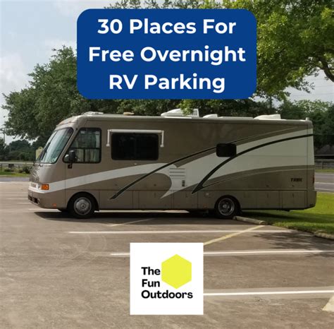 Free Overnight Rv Parking Top Places The Fun Outdoors