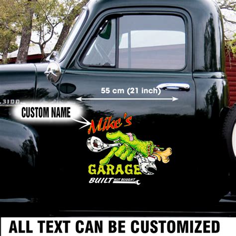 Personalized Hot Rod Rat Fink Hand Built Not Bought Truck Door Decals Dingmun