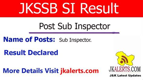 Jk Police Sub Inspector Results 2022 Download Pdf Jkalerts