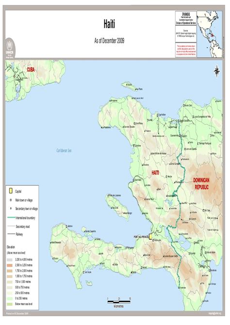 Carte Geographique De Lile Dhaiti