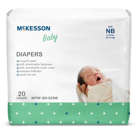 Mckesson Newborn Infant Size Disposable Diaper 0 10 Lbs 120 Ct Bd