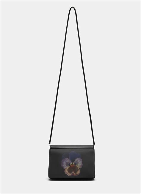 Christopher Kane Womens Lenticular Flower Crossbody Bag In Black