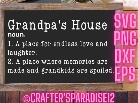 Grandpa S House Svg Definition Svg Grandpa Svgs Papa Etsy