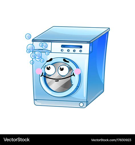 Funny Washing Machine Cartoon Character Royalty Free Vector