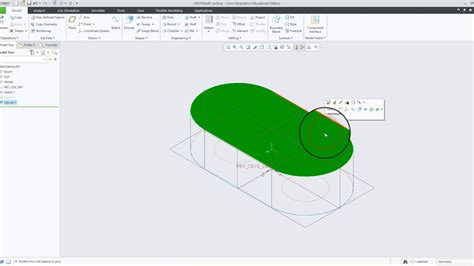 Creo Parametric Part Model Fundamentals Youtube