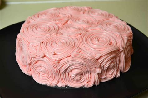 Babblings And More Pink Rosette Birthday Cake