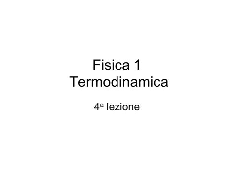 Fisica Termodinamica A Lezione Ppt Scaricare