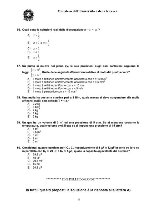 Domande E Risposte Test Medicina Domande E Risposte