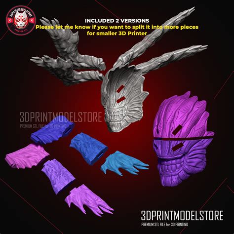 Jujutsu Kaisen Cosplay - Mahoraga Half Mask Halloween 3D model 3D ...