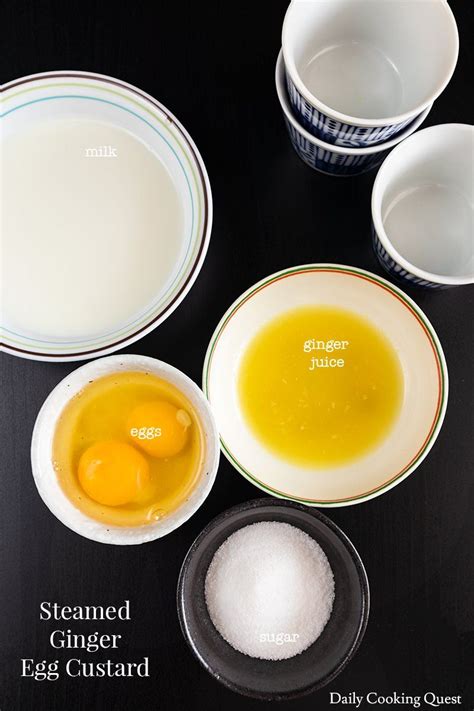 Steamed Ginger Egg Custard Recipe Egg Custard Custard Chinese Dessert