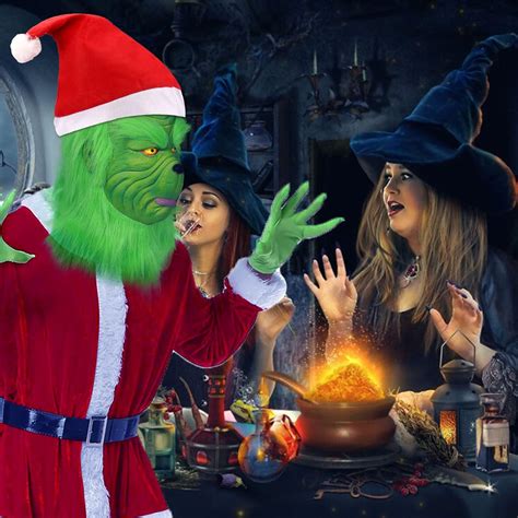 Mulevip Grinch Maske Erwachsene Grinch Kost M Grinch Maske Weihnachten