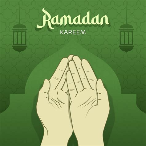 Ramadhan Kareem Concept Main En Pri Re Vecteur Premium