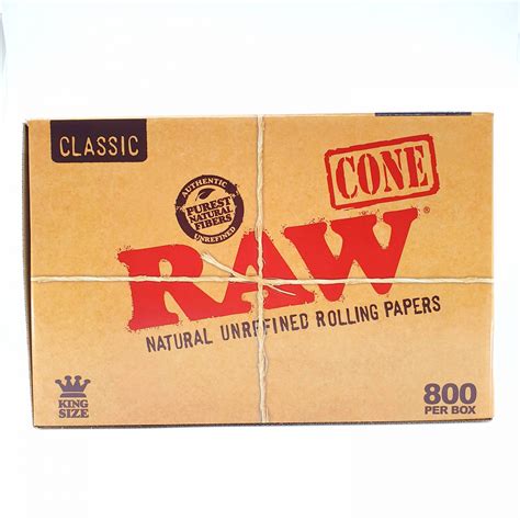 Raw Classic Kingsize Pre Rolled Cones 800 Bulk Pack Ez Test Australia