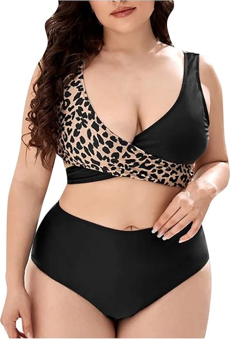 Yudjzgt Damen Bikini Set Plus Size High Waist Gro E Gr En Push Up