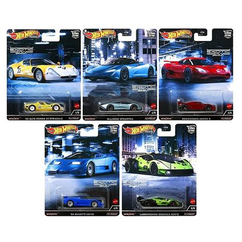 Set Miniaturas Hot Wheels Premium Car Culture Exotics Envy Counting Minis