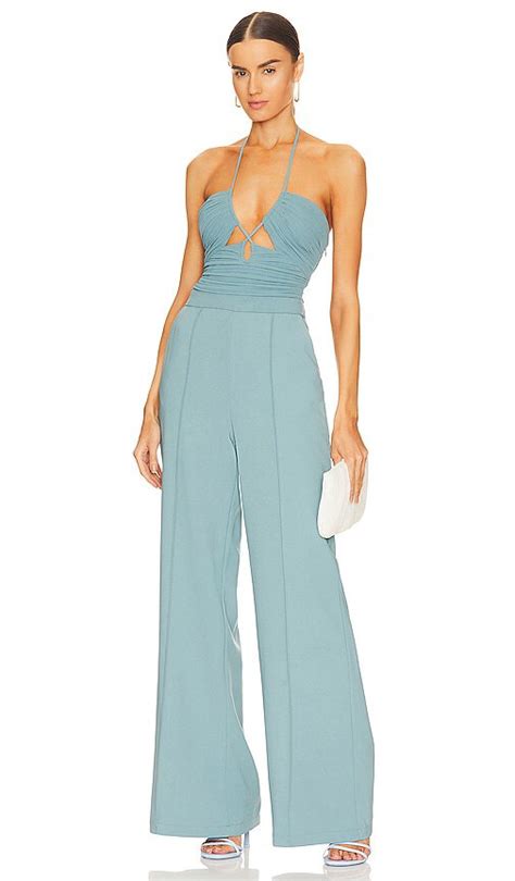 Simkhai Simkhai Gala Cut Out Jumpsuit In Baby Blue Editorialist