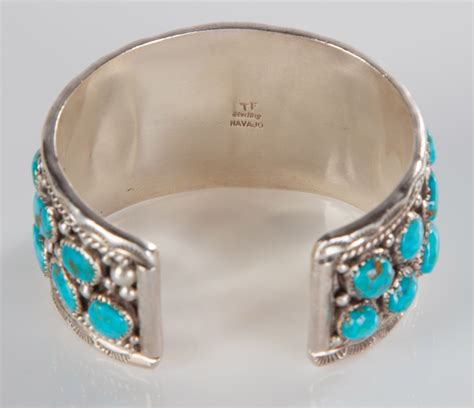 Navajo Silver & Turquoise Bracelet | Cottone Auctions