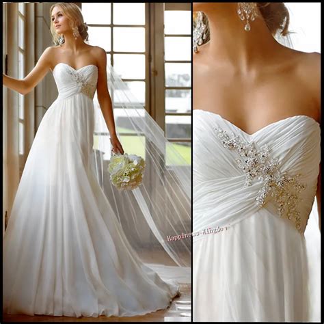 Elegant Beach Sweetheart Sleeveless Beading Applique Pleat Chiffon Lace