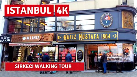 Istanbul March Sirkeci Neighbourhood Walking Tour K Uhd Fps