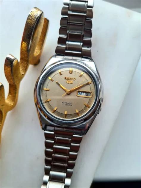 Vintage Gold 1978 Seiko 5 Mens Automatic Daydate Watch 7009 876a Original £3999 Picclick Uk