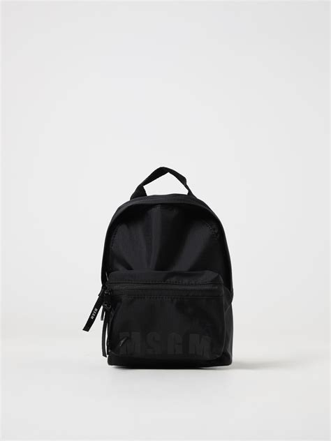 MSGM Outlet: backpack in nylon - Black | MSGM backpack 3540MZ37654 ...