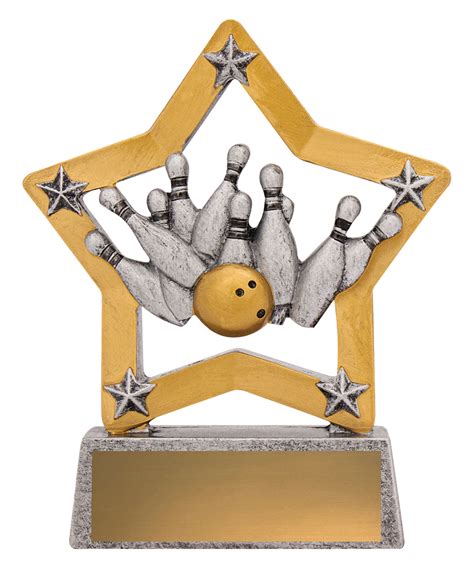 Tenpin Bowling Mini Star Resin Trophy Rewards Trophies