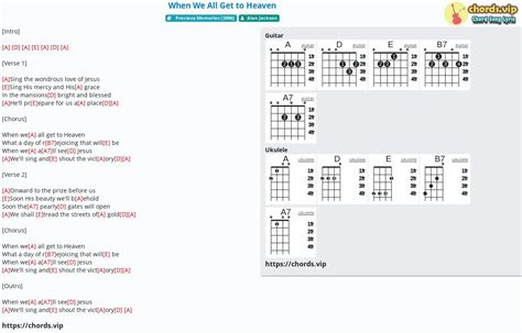 Chord When We All Get To Heaven Tab Song Lyric Sheet Guitar