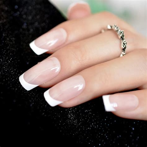 Uv Gel Cover False Nails Gold Glitter Nude Ladi S Press On Fingernails