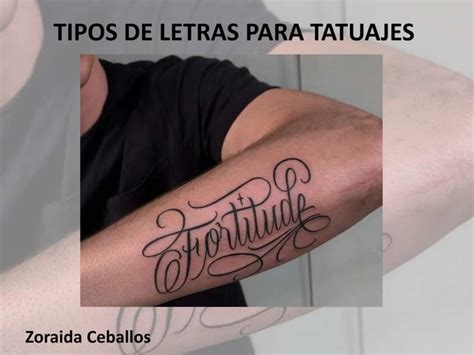 Zoraida Maria Ceballos Rios Tipos De Letras Para Tatuajes PPT