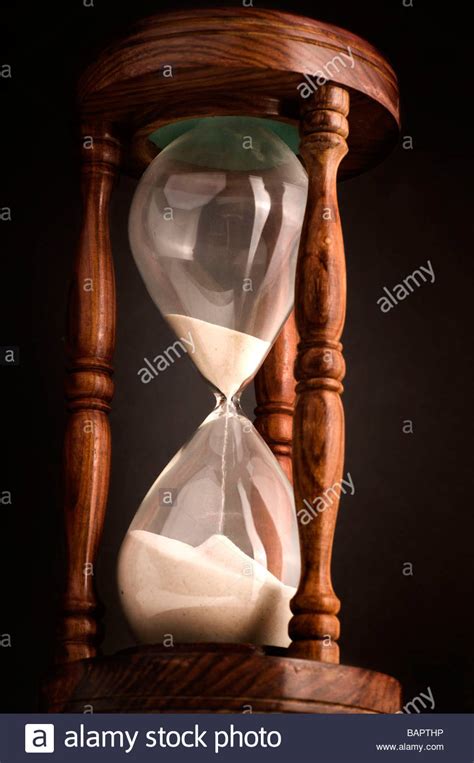 Wood Antique Hourglass Timer Stock Photo Alamy