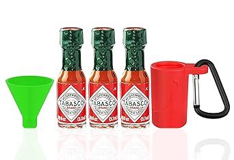 Amazon Mini Tabasco Hot Sauce Keychain Includes 3 Mini Hot Sauce Bottles 35oz With