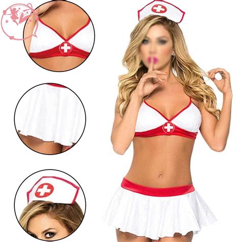 Fantasia Sexy Enfermeira Para Mulher Lingerie Uniforme Doctor HSU