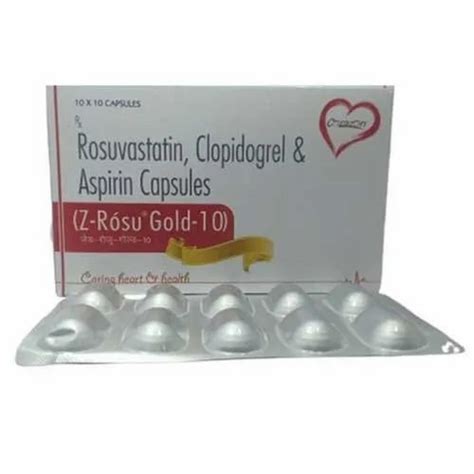 Rosuvastatin Clopidogrel And Aspirin Capsules At Rs 242box