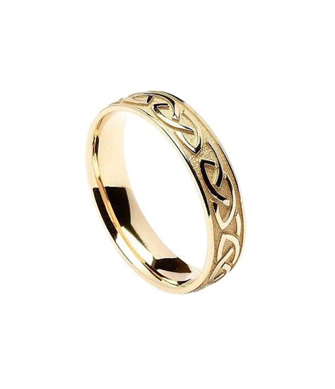 Embossed Celtic Wedding Ring Celtic Rings Ltd