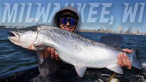 Fishing For BIG Brown Trout Milwaukee WI YouTube