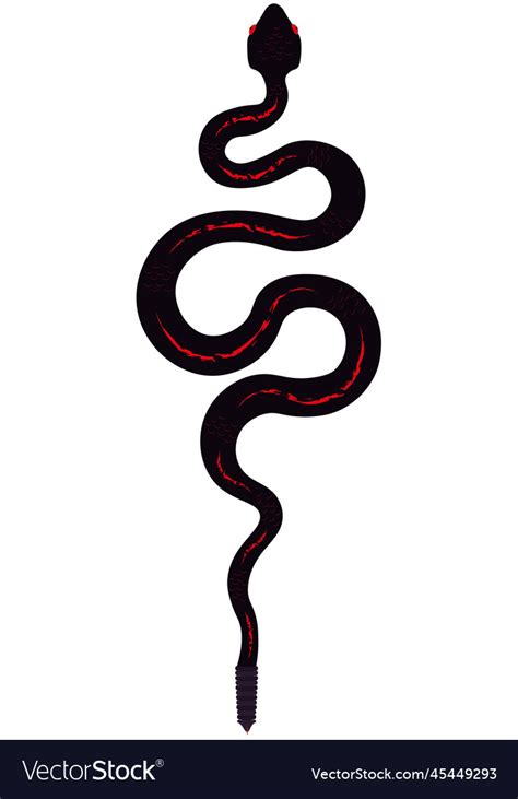 Black Rattlesnake With Red Pigments Royalty Free Vector