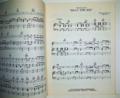 Billy Joel Piano Man (Sheet Music Book) by Billy Joel: Very Good Soft ...