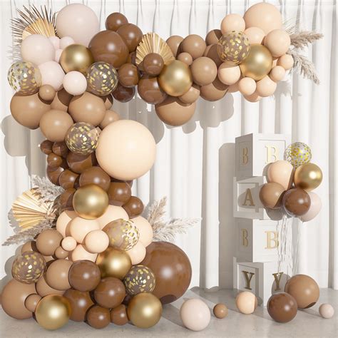 Buy 150PCS Brown Balloons Garland Arch Kit Different Size Brown Nude