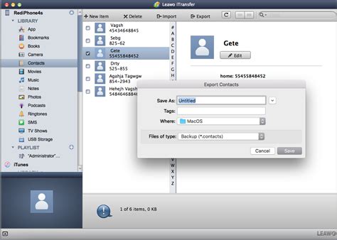 How To Backup IPhone Contacts To Mac Leawo Tutorial Center