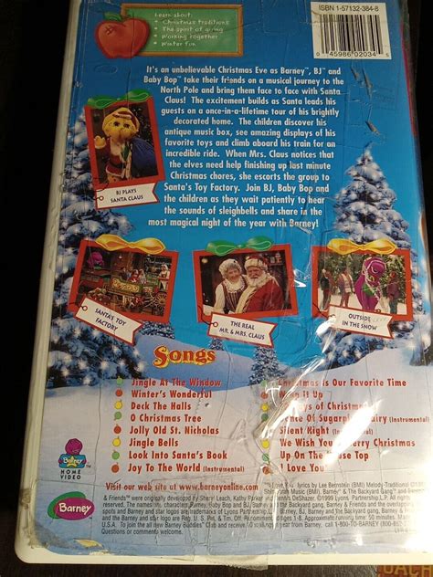 Barneys Night Before Christmas Vhs 1999 45986020345 Ebay