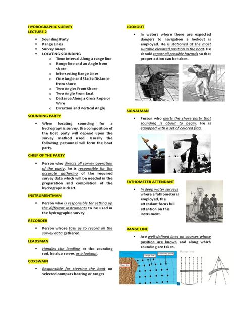 Lecture 2 Hydrographic-Survey-Reviewer | PDF | Surveying | Geographic ...