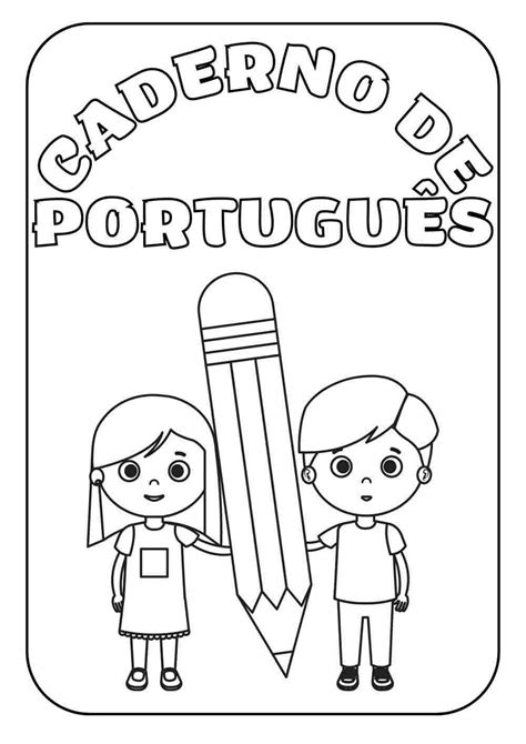 Capa de caderno de português 16 ideias legais para imprimir