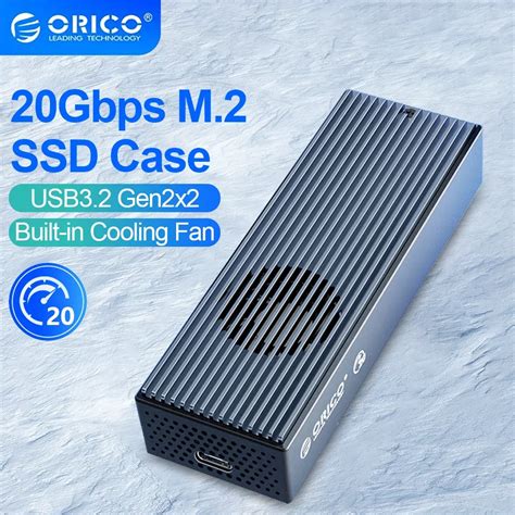 ORICO Carcasa Para SSD M2 LSDT 20gbps M 2 NVME Carcasa Con Ventilador