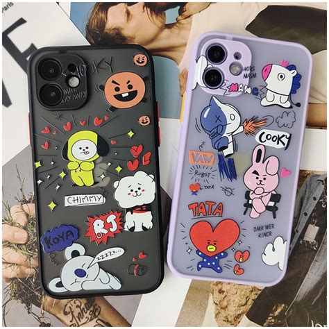 BTS BT21 CASE IPhone 13 12 Mini Pro Max New SE 2020 6 6S 7 8 PLUS X XR