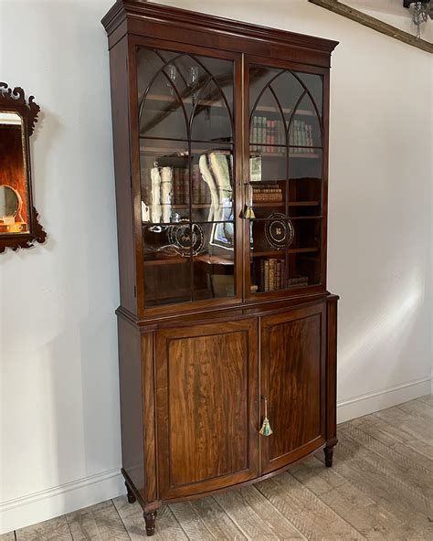 Antique Bookcase Cabinet Mahogany Bookcase Cabinet 19th Century