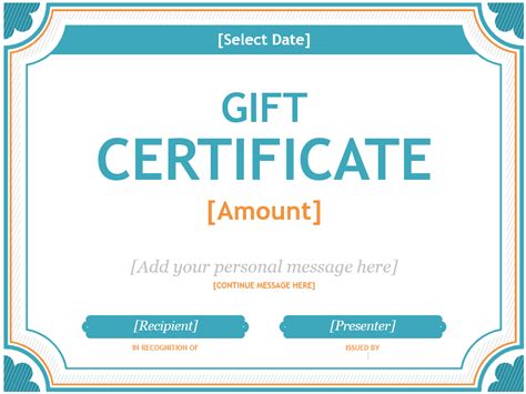 Microsoft Word Gift Certificate Template