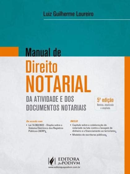 Manual De Direito Notarial 2023 JUSPODIVM Livros De Direito