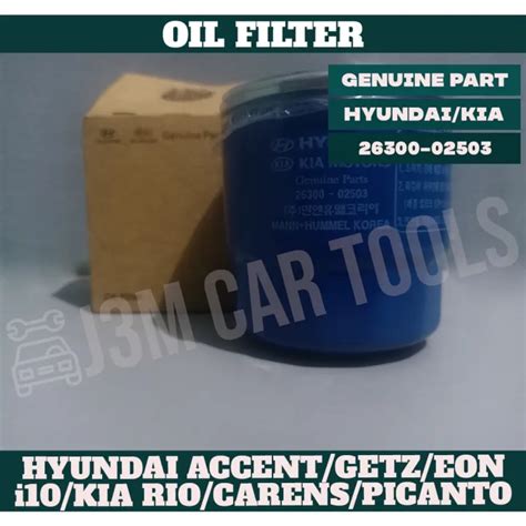 Genuine Oil Filter Hyundai Eon Getz I10 Kia Rio Picanto Carens