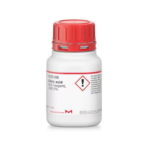 Sigma Aldrich 251275 Citric Acid Acs Reagent ≥99 5